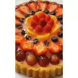Mixed Fruit Custard Flan