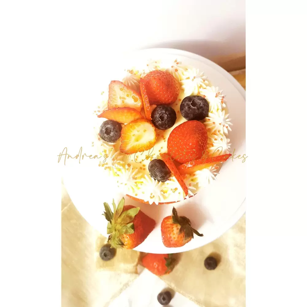 Egg-Free Vanilla Strawberry Cake