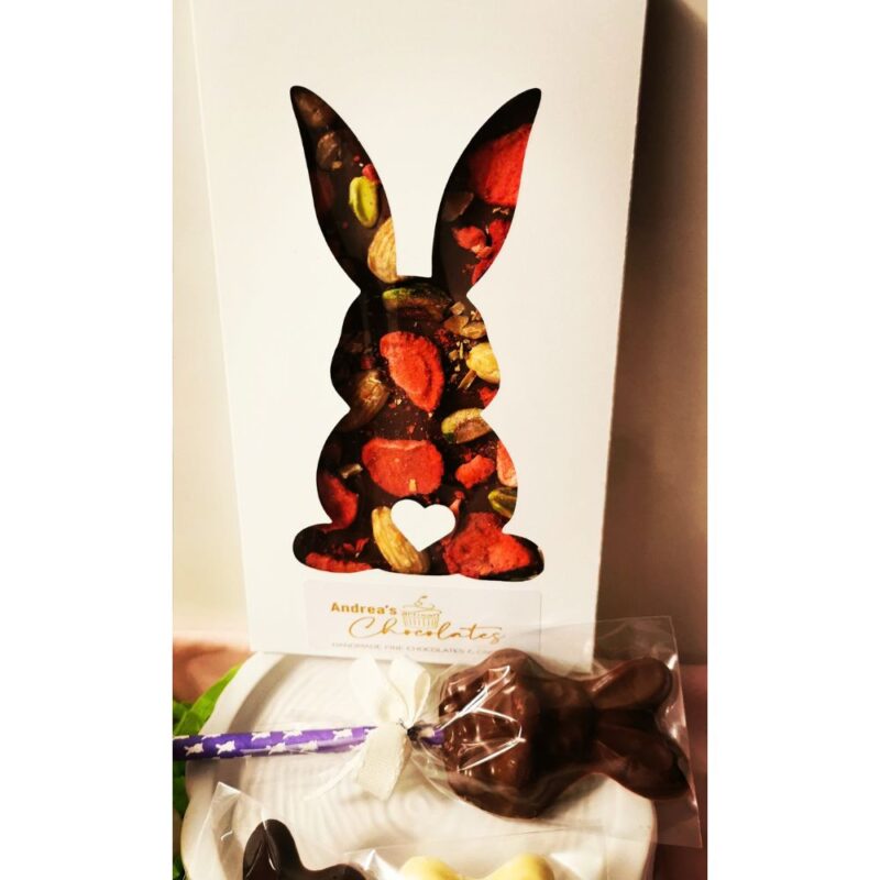 Handmade Belgian Chocolate Bar with Fruit and Nuts - Easter Edition